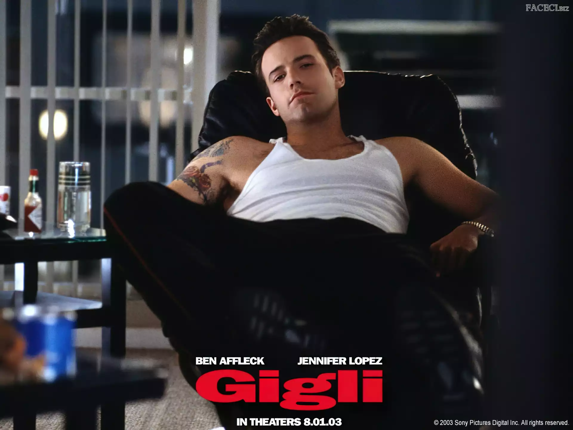 fotel, Ben Affleck, tatuaż